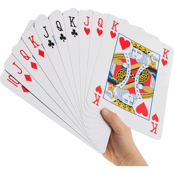 Varer og dingser Jumbo Poker-kort i XXL - Gigant Poker-spillkort