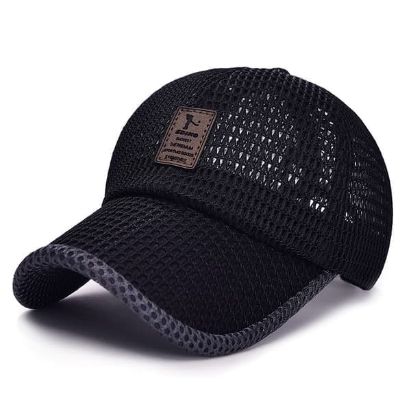 Summer Mesh Baseball Cap For Men Justerbare Pustende Caps Menn