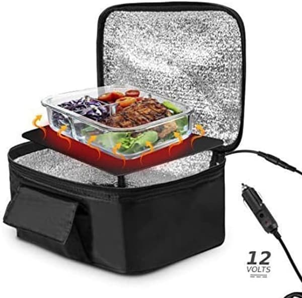 12V kjølebag for bil, elektrisk piknikbag lunsjbag kjølebag sammenleggbar kjølebag for å bære piknikmat - 29cmx21cmx11cm