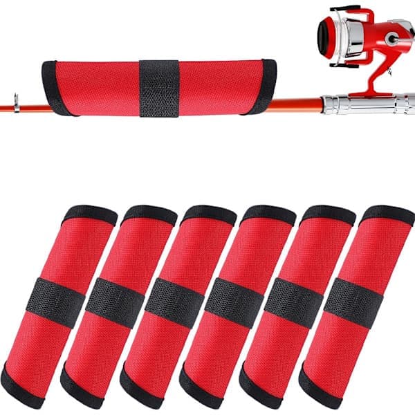 6-pakke Fiskeagnbeskytter 15cm Agn-hanske Agn-deksel Omslag Fiskekrokbeskytter Lett å Se Agnlagringsbeskytter for å Holde Fiskere Trygge for Stang