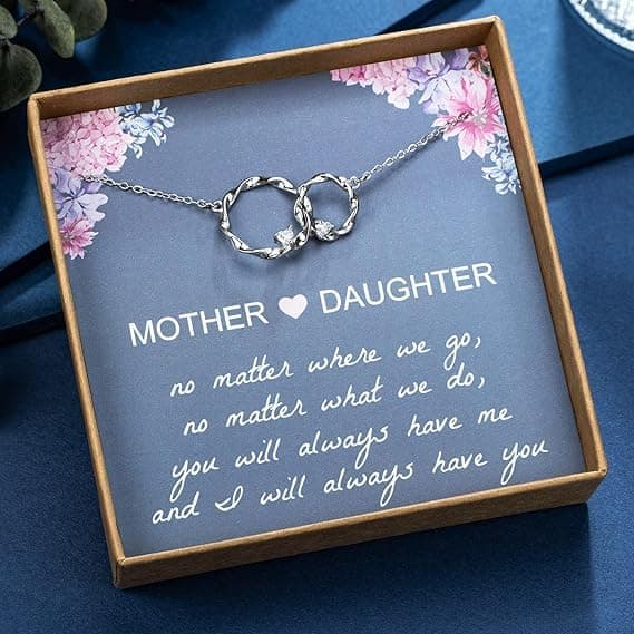 AnalysisyLove Morsdagsgaver, Sterling Sølv Sirkelkjede for Kvinner, Mamma Kjeder, Datter Bursdagsgave fra Mamma, Morsdags Smykker for Ham