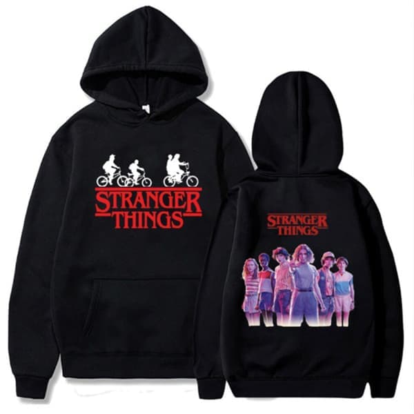 Stranger Things Hettegenser Genser Pullover Høst/Vinter svart svart