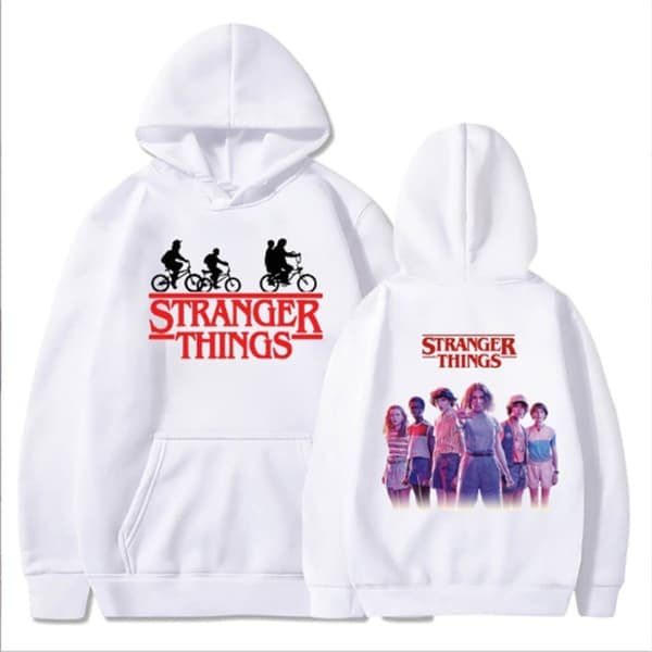 Stranger Things Hettegenser Genser Pullover Høst/Vinter Hvit Hvit