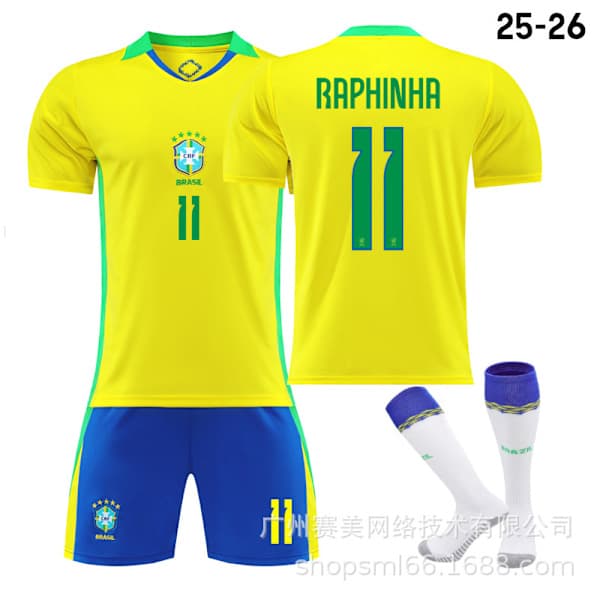 25-26 Brasil Hjemmedraktsett (med sokker)