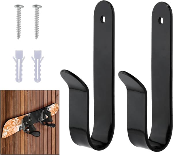 2 stk. Snowboard Veggstativ, Veggfester Plassbesparende Design St