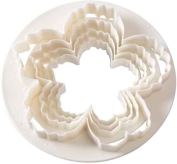 Større Peonblader Blomsterkutter, Sett med 4 stk. Gummipasta Blomster Kakedekorasjonskutter Fondantform Sukkerverktøy