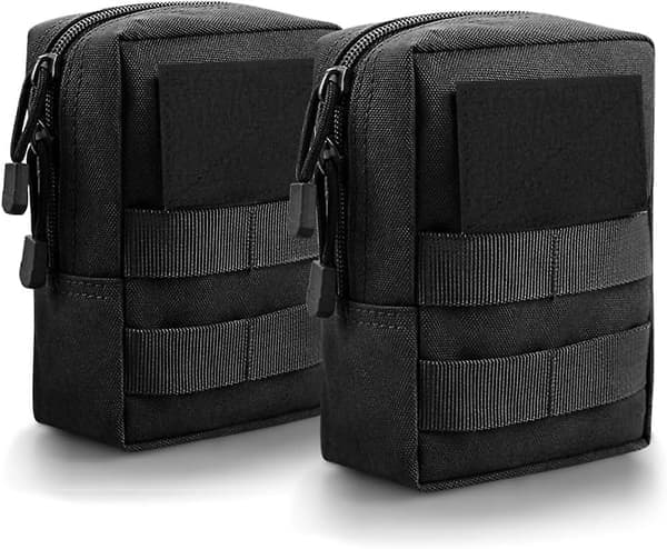 2 Pakk Molle Vesker - Taktiske Midjevesker Med D-ring Kroker