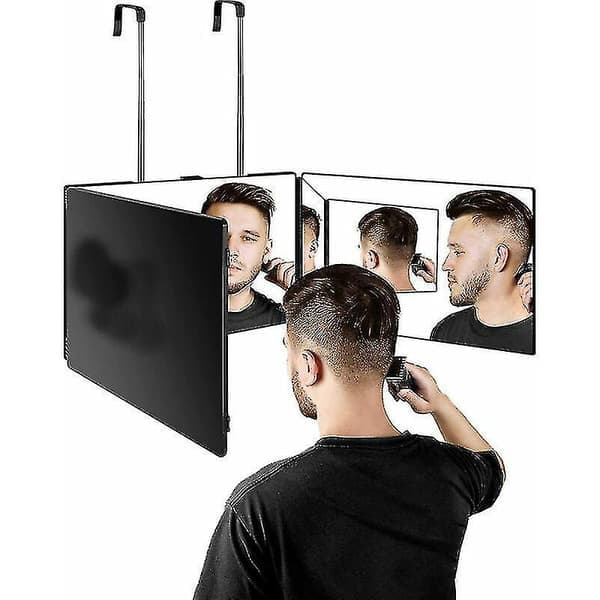 360 Frisørspeil, 3-sidet Frisørspeil, Bærbart Hengende Speil, Justerbar Høyde, Sammenleggbart Sminkespeil For Frisør, Barbering, Meg