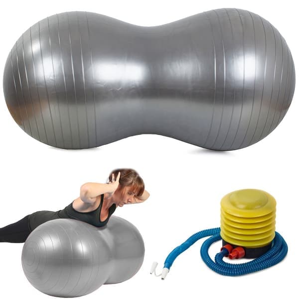 Treningsball / Pilatesball med Pumpe - Peanøtt
