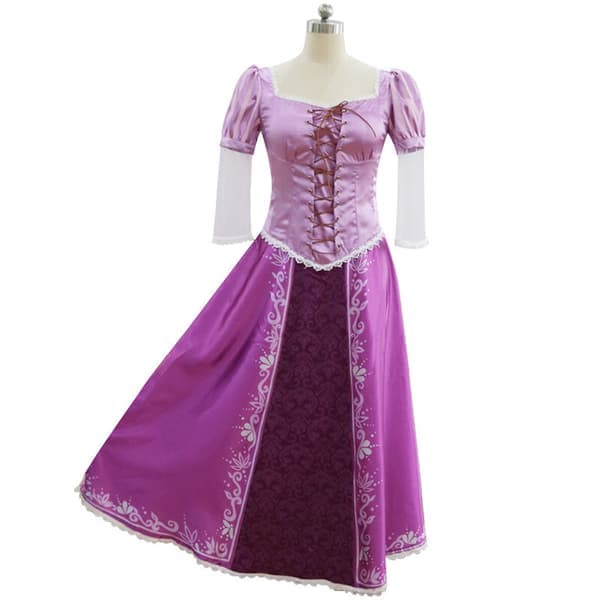 Flynn Rider Floke Rapunzel Karneval Maskerade Cosplay Kostyme Prinsesse Voksen Rapunzel Kjole