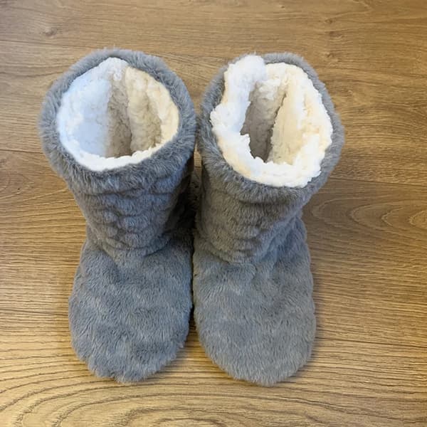 Vintersko for kvinner, vintersko, gulvsokker for par, sklisikre tykke fløyels innendørs dans høye slippers mørk grå mørk grå 35-37