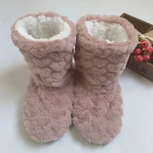 Vintersko for kvinner Vintersko Par Gulvsokker Voksen Sklisikker Fortykning Fløyel Innendørs Dans Høye Tøfler dyp rosa dyp rosa 41-42