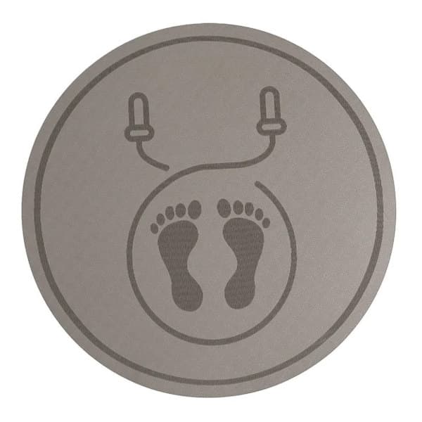 Hoppetau-matte - Sklisikker fitness med hoppetau (gråsvart)[HK]