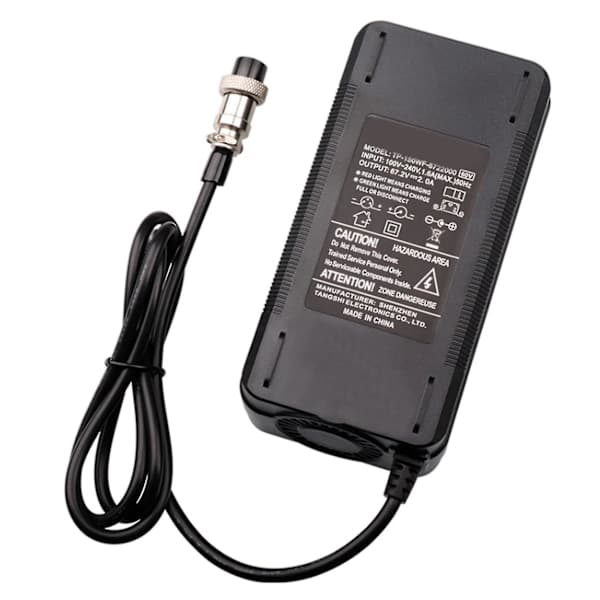 Universell 60V litiumbatterilader for elektriske sykler/Harley-unicykler, utgang 67,2V-2A litiumbatteripakke Unicycle-lader