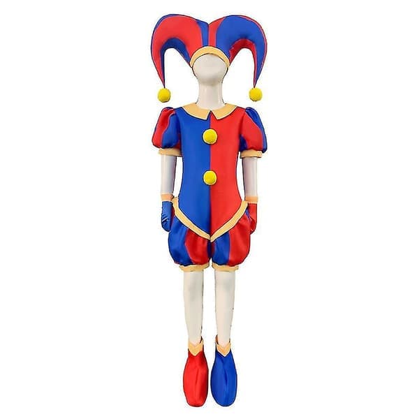 Pomni kostyme for barn, jumpsuit for cosplay, bursdag, karneval, Halloween-fest Q8 Q8{wh}