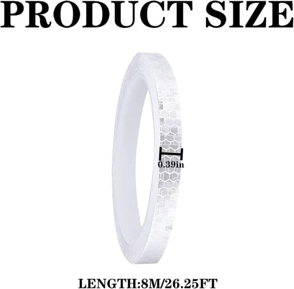 Reflekterende tape 2-pakning 8M X 1Cm Selvklebende sikkerhetsklistremerker Vanntett reflekterende merking for synlighet