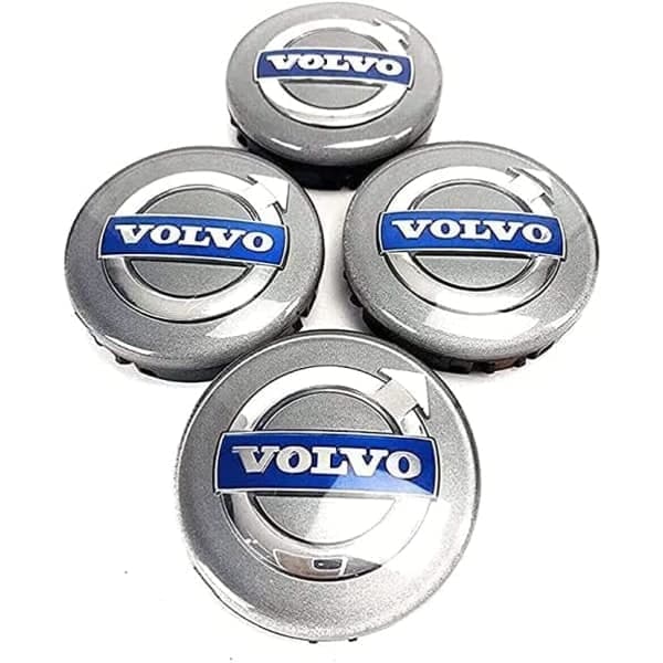 Volvo 02- 64MM 4-pakning Senterkopper Volvo Sølv one size