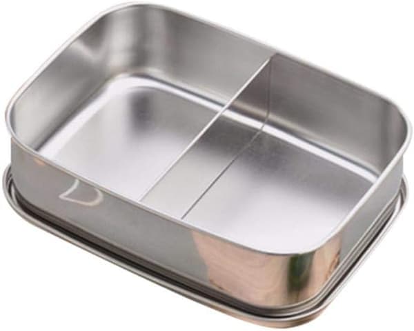 1020 ml Matboks i Rustfritt Stål - Bento Boks med 2 Rom