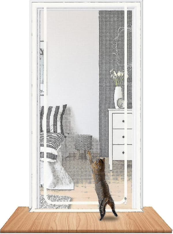 Dørpasser Dørstørrelse 90cm X 210cm, Tykkere Heavy Duty Dyrskjermdør For Hunder Katter Mygg, Egnet For Stue, Soverom, Kjøkken, Terrasse, Cor