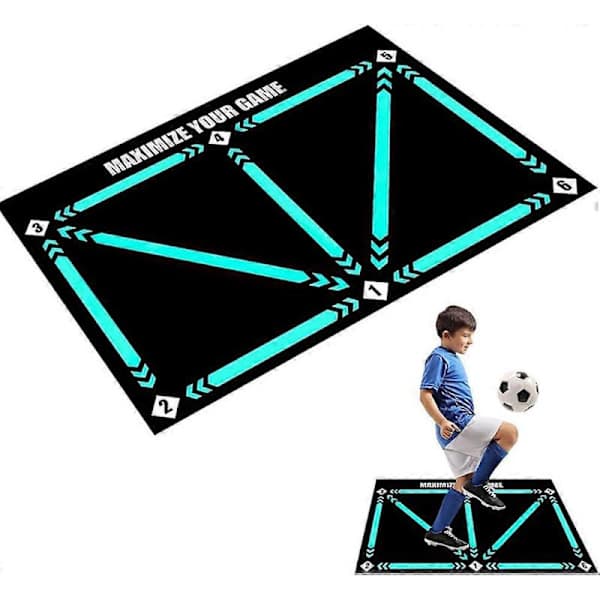 Fotball Stig Treningsmatte, 60 x 90 cm Fotballmatte, Fotballtreningsmatte, Stille Fotballmatte