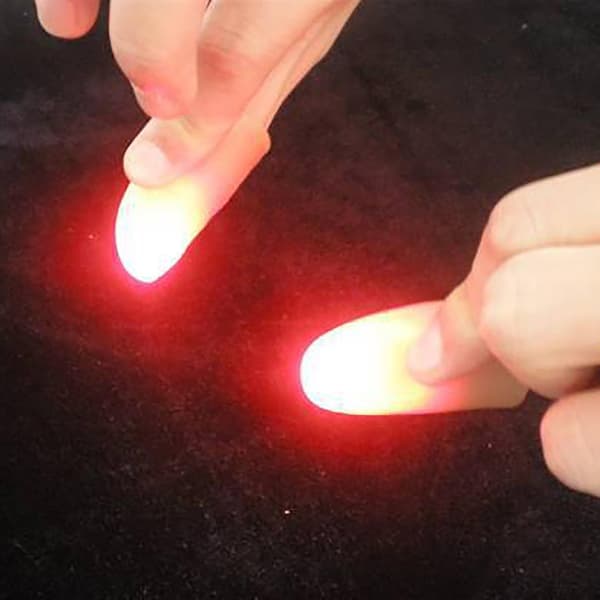 LED Fingerlysringer Glød Magisk Finger Blinkende Nært Hold Finger Triks
