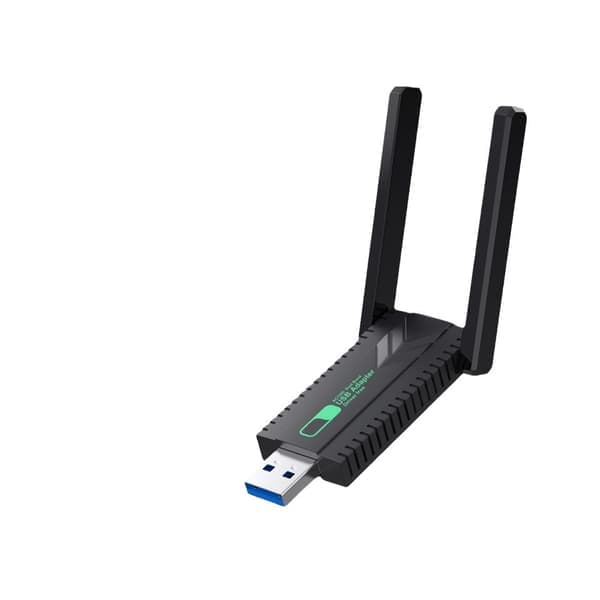 Langdistanse USB Wifi-adapter for PC, stasjonær datamaskin, laptop - 1300Mbps Dual Band 2.4GHz 5GHz Trådløs adapter