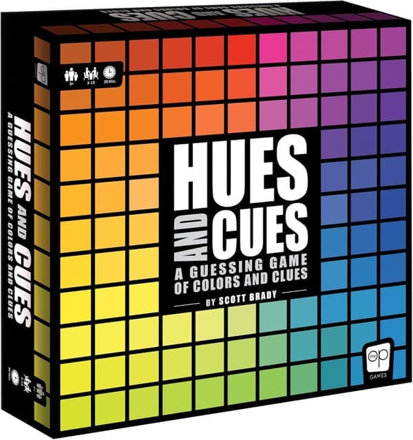 USAopoly | Hues and Cues | Gjetting Brettspill | 30 Minutters Spilletid