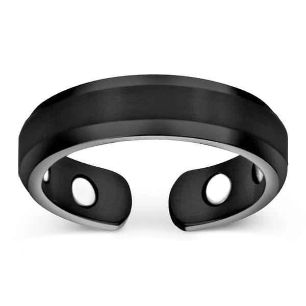 Smartere livsstil Elegant Titanium Magnetisk Ring Svart