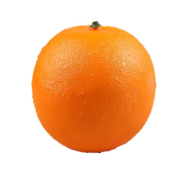 3 stk. realistiske kunstige frukter falske frukter for dekorasjon (appelsin)