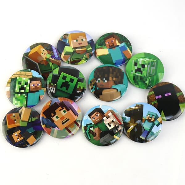12-pak Minecraft Badge Badge Ornamenter