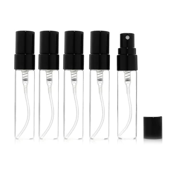 5-Pak - Sprayflaske / Miniflasker i Glass - 5 ml
