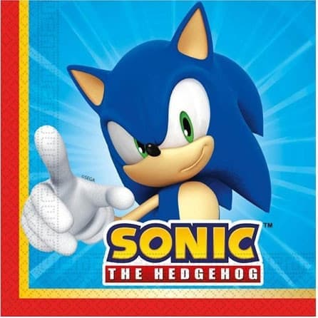 Sonic the Hedgehog Servetter 20 st 33x33 cm FSC från Sega
