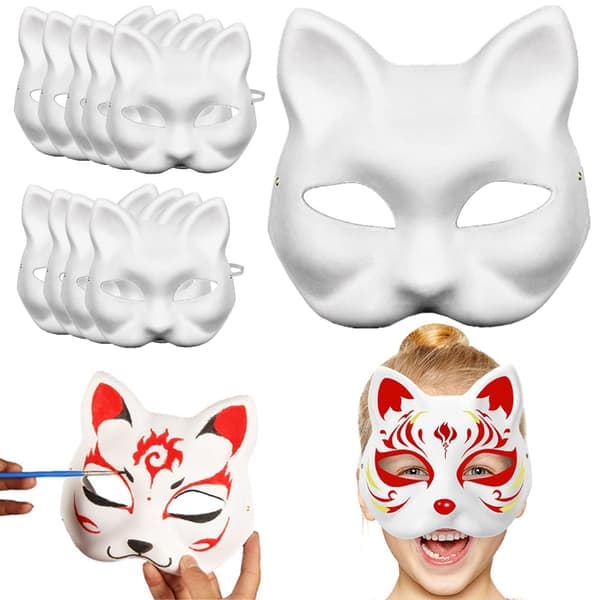 DIY Kattemaske / Therian Maske - 10 stk