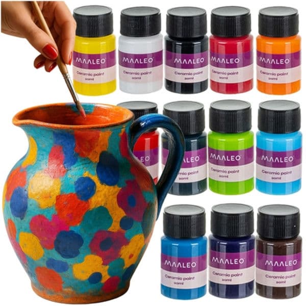 Glas- och keramikfärger 12-pack - Målarset