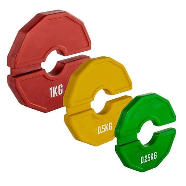 1 stk. Gym Mikro-Type Vektskiver Hantel Fraksjonell Vektskive Gummi Fraksjonelle Vektskiver Tilleggsvekt Gul 0,5 kg