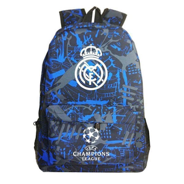 Graffiti Real Madrid Uefa Champions League Skulderbag Fan Ryggsekk Student Skolebag Oppbevaringsbag sjx