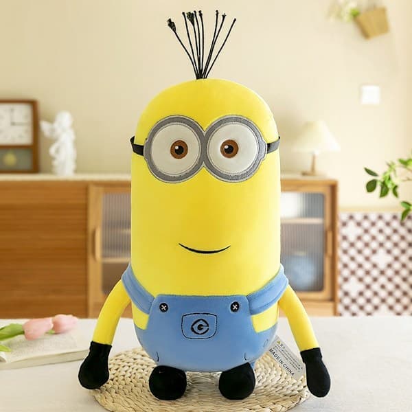 Minions Kosedyr Plysjleketøy Stuart/Kevin/Bob, Kawaii Myk Søt Sovende Plysj Sengpute Valentinsdag for Barn Småbarn (FMY) 37cm Kevin