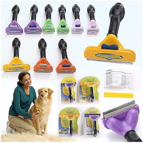 Furminator Deshedding Tool Grooming Cats Dogs Brush Rake Comb Langt Kort Hår