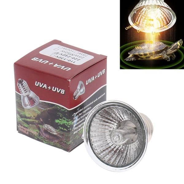 25/50/75W UVA+UVB 3.0 Reptillampe Pære Skilpadde Sol UV-lys