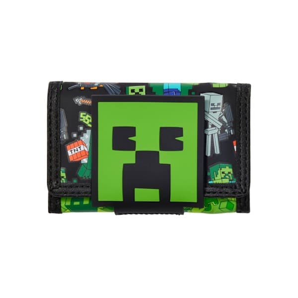 Minecraft - Lommebok for barn | Gutter Jenter Creeper Grønn eller Svart Lommebok | Gaming Goods Gave One Size, GRØNN, One Size, Casual, Grønn, One
