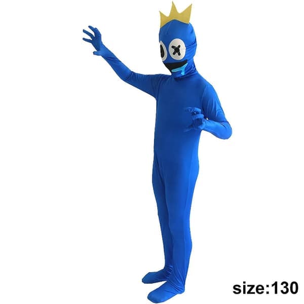Rainbow Friends Roblox Antrekk for Barn - Festdrakt, Cosplay-Kostyme, Jumpsuit og Maske