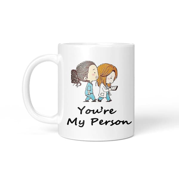 Morsom kaffekopp - Du er min person - venninnekopp - bursdagskrus for venninne, venninner, søster - søt kaffekopp, bff, søstre - 11 oz