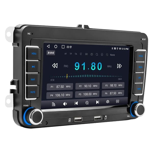2DIN Bilradio for Volkswagen Golf 5, 6, Polo, Passat B6, B7, CC, Skoda Jetta Universal Multimedia Carplay Wifi Navigasjon - Perfekt 2x64G Med Kamera