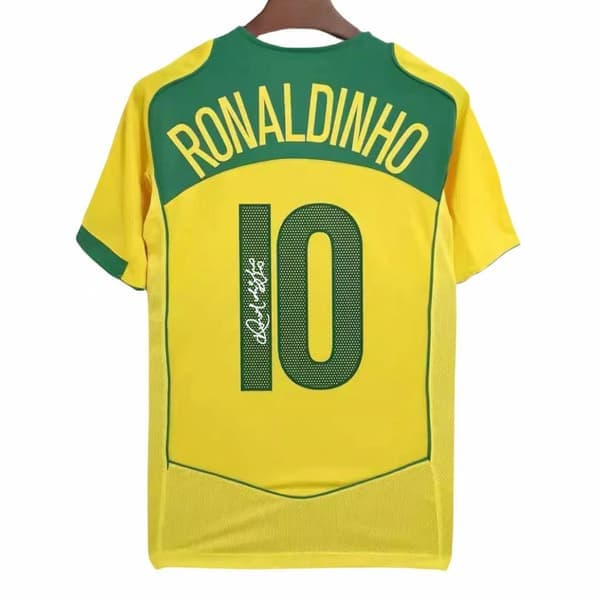 Sesongen 2003–2004 Brasil-trøye nr. 10, Ronaldinho – signert trøye – den beste gaven til fotballfans