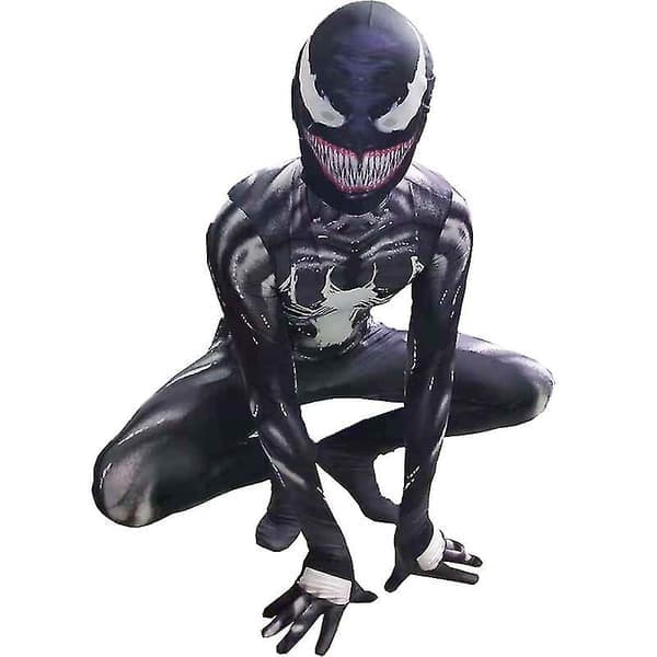 Barn Gutter Venom Spider-man Cosplay Kostyme Fest Jumpsuit Fyndkjole