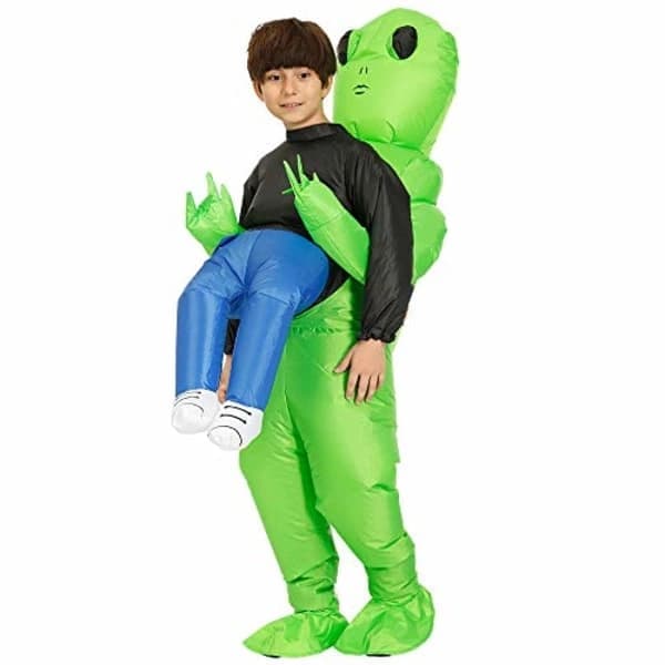 Nabila Oppblåsbar Alien Kostyme for Barn, for Halloween, Cosplay, Fin Kostyme Grønn