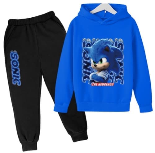 Barn & Tenåringer Sonic The Hedgehog Hettegenser Joggedress blå blå - Perfekt blå blue 5-6 år/120cm_MGF