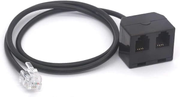 RJ9 splittersett 4P4C hann til 2 RJ9 hunn