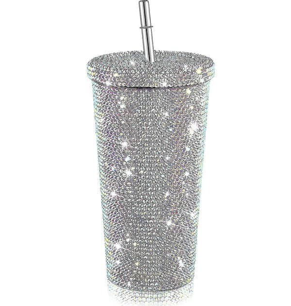Bling Diamond Tumbler Glitter Vannflaske Med Lopp