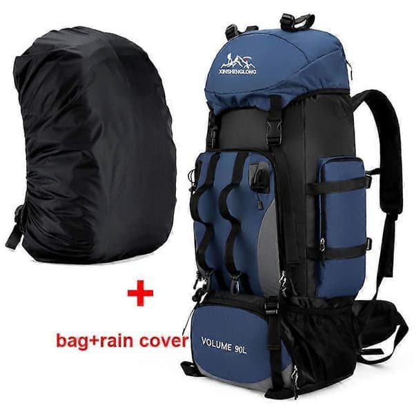 90L Vanntett Tursekk Camping Ryggsekk Trekking Bag Stor Kapasitet Reise Utendørs Sportsvesker Campingutstyr Menn